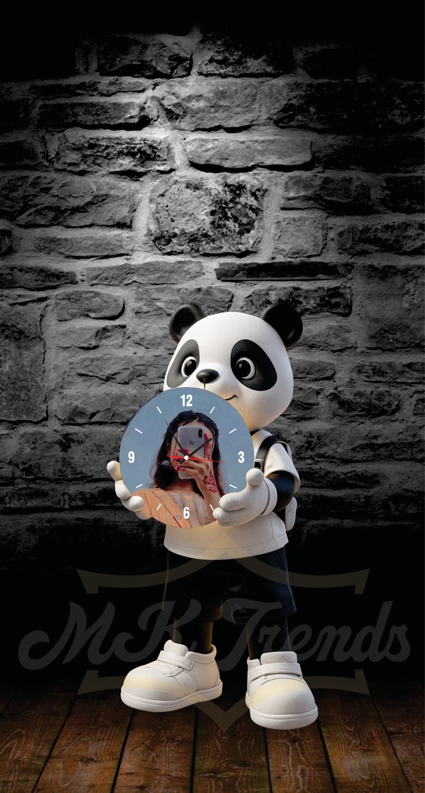 CUSTUMIZE TEADY BEAR WALL WATCH